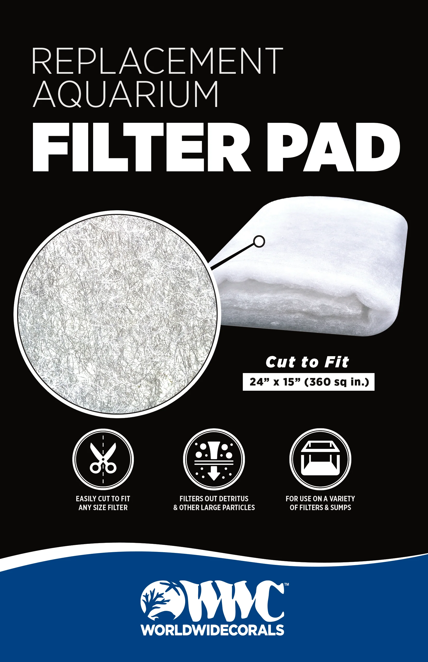 WWC Filter Floss Pad 24" x 15"
